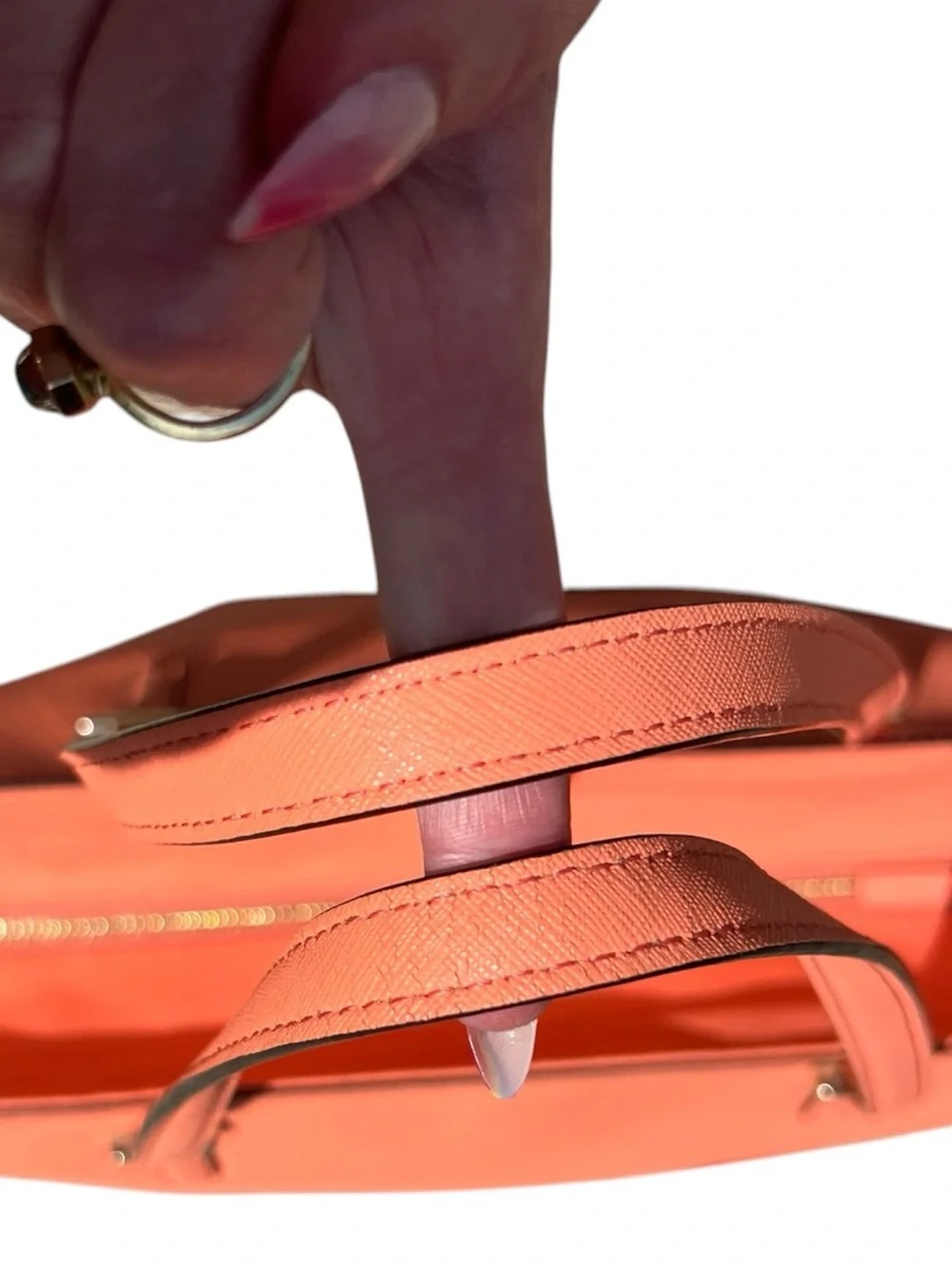 kate spade Cedar Street Harmony Tote Salmon Pink Saffiano Leather Bag